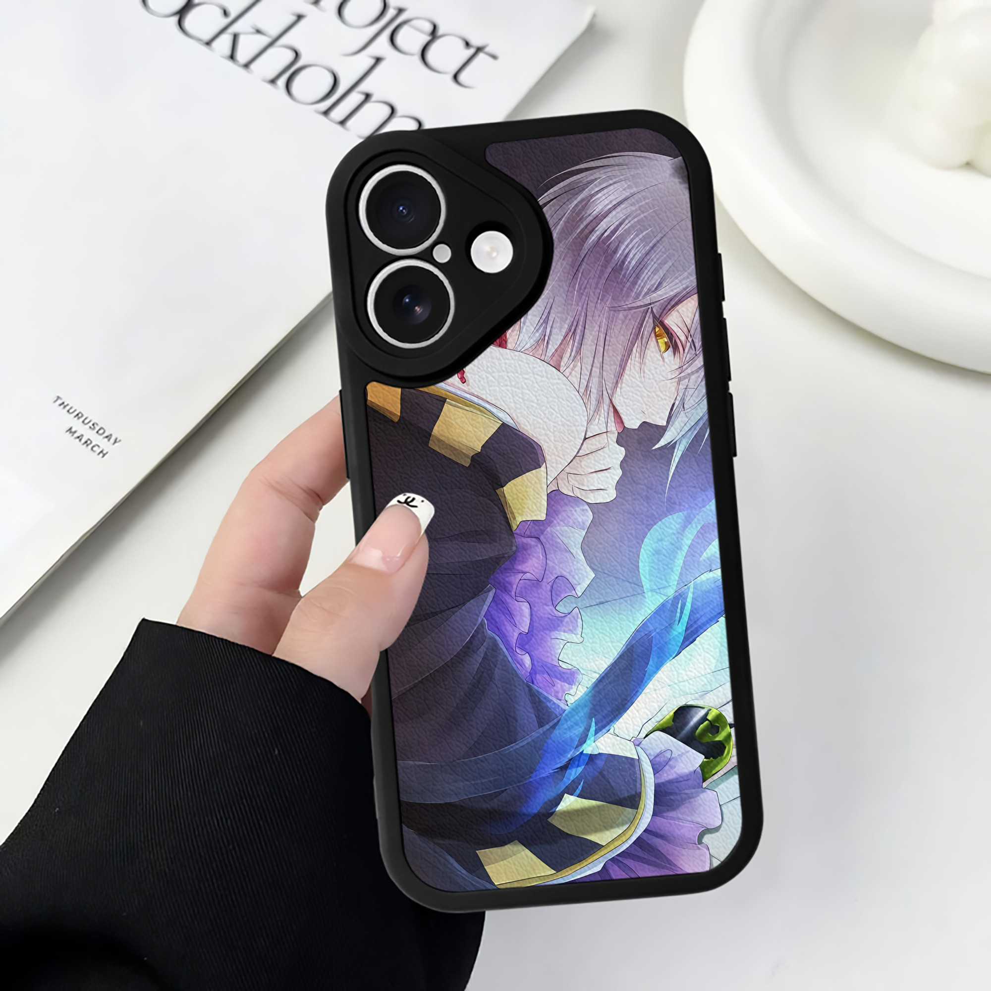 （画像用） 刀剣乱舞 Touken Ranbu 【iPhone 16シリーズ対応】シリコンスマホケース（レザー調） 材質：シリコン